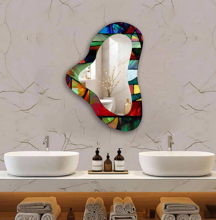 Wall mirrors designed with decorative accents to serve as both art and practicality
