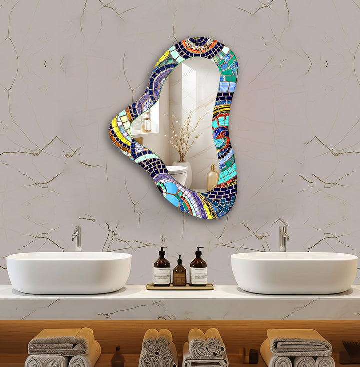 Mirror wall decor combining artistic elements with practical functionality for a unique touch
