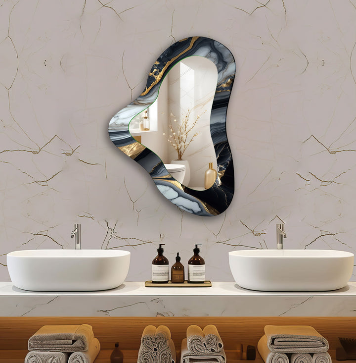 Mirror wall art featuring unique designs that blend functionality with artistic elegance

