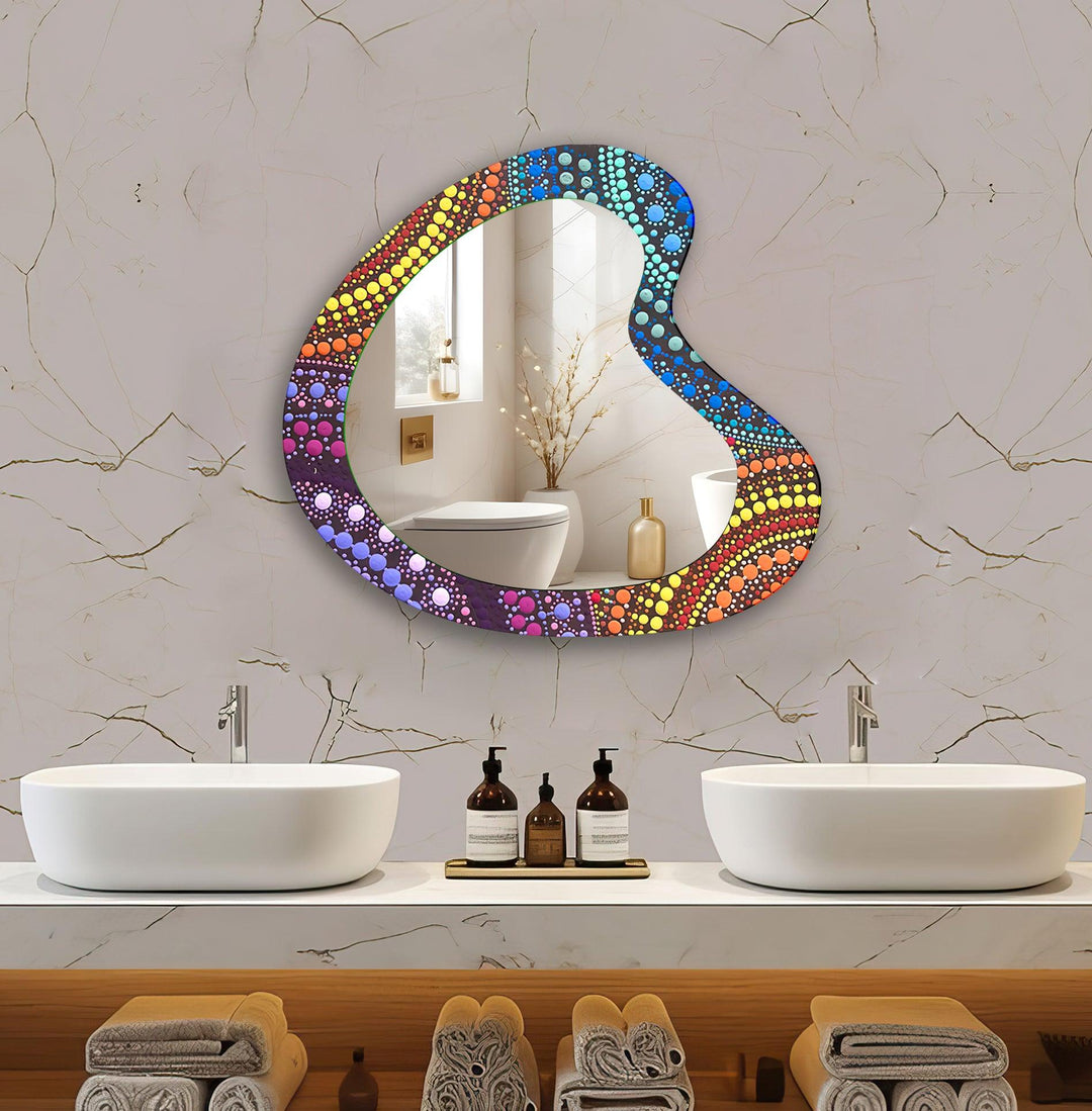 Mirror wall decor blending functionality and artistic design for versatile home styling
