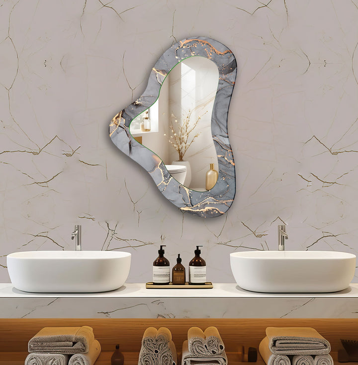 Mirror wall art with creative patterns and reflective accents to brighten your walls