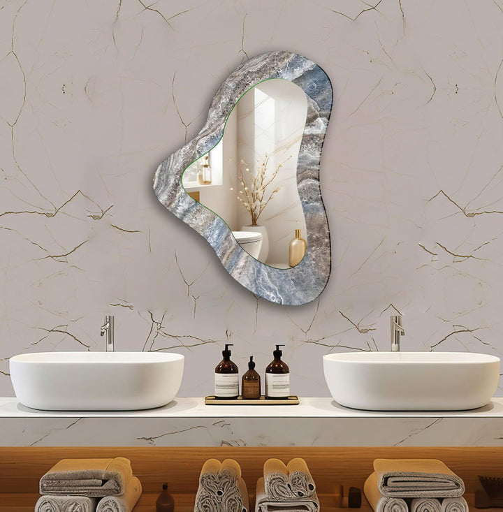 Stylish wall mirrors with ornate frames to create a luxurious and eye-catching feature
