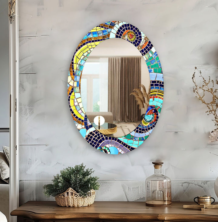 Mirror wall decor combining artistic elements with practical functionality for a unique touch
