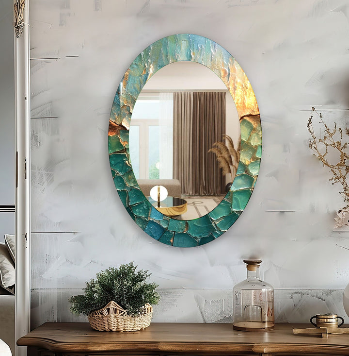 Wall mirrors with sleek frames and reflective surfaces for a modern and minimalistic look
