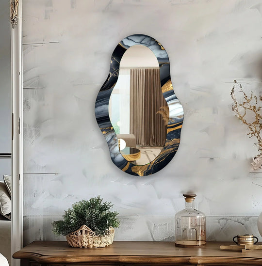 Black And Gold Wall Mirror - MyPhotoStation