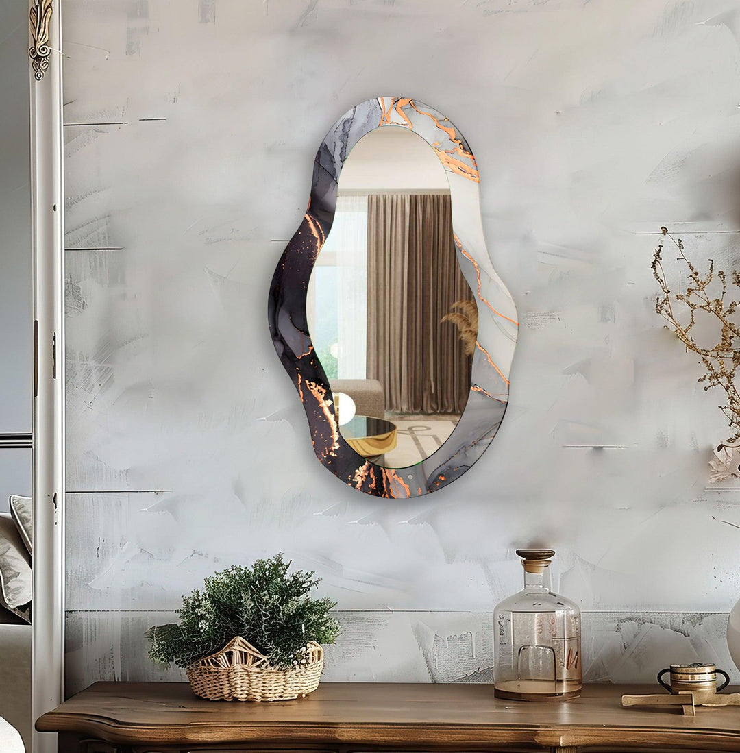 Black And White Living Room Wall Mirror