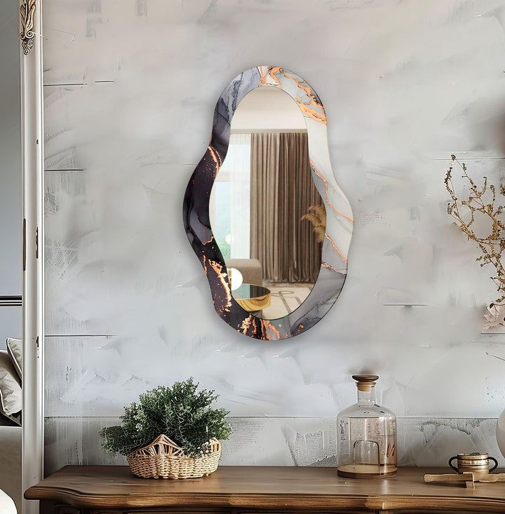 Black And White Living Room Wall Mirror