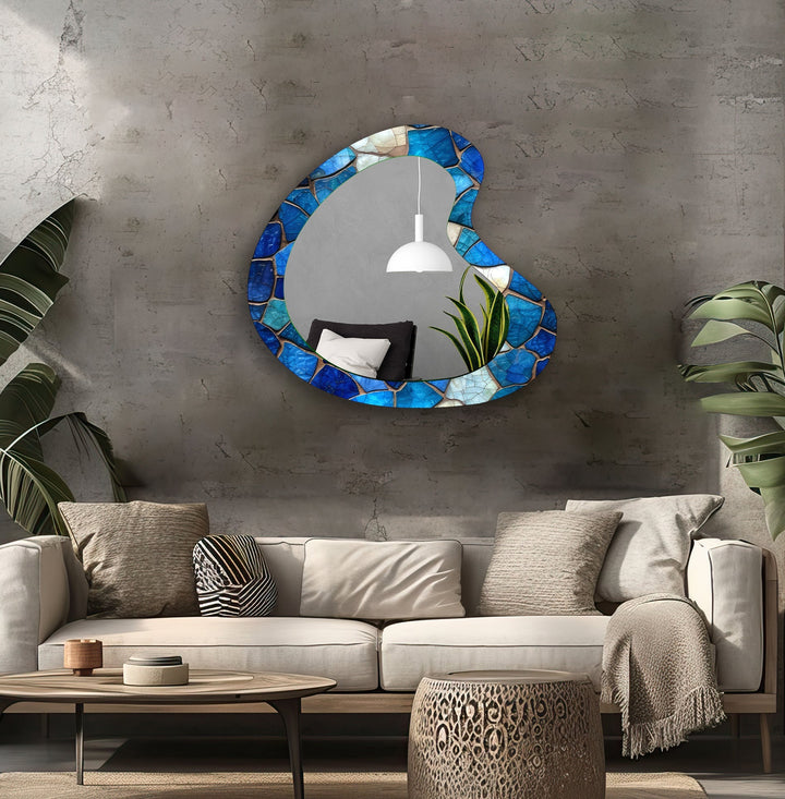 Wall mirrors designed with bold geometric shapes to make a striking statement

