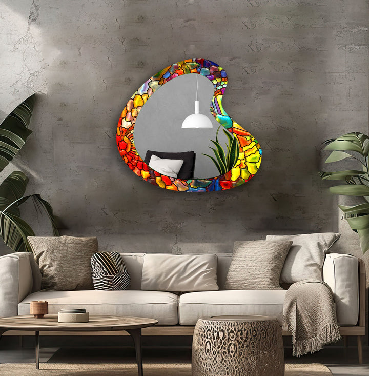 Mirrored wall art offering a creative and reflective statement for contemporary interiors
