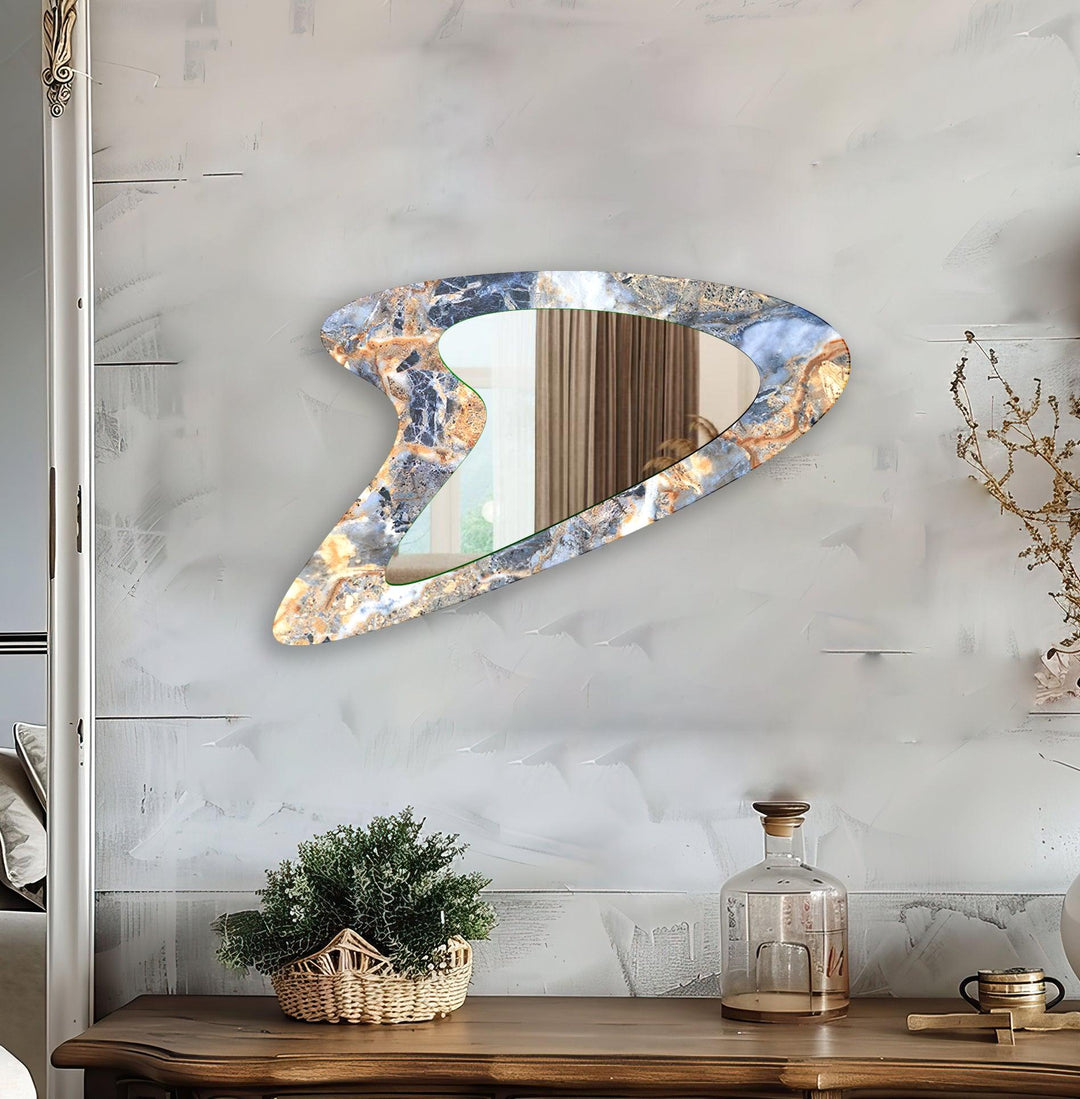 Mirrored wall art offering a creative and reflective statement for contemporary interiors
