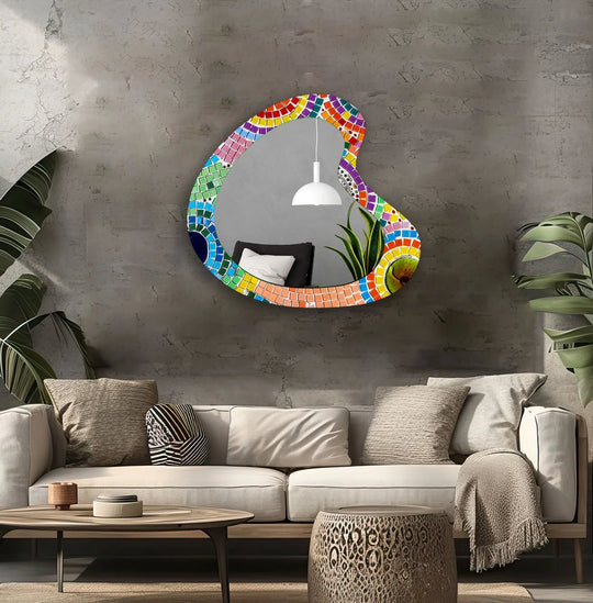 Mirror wall decor combining artistic elements with practical functionality for a unique touch
