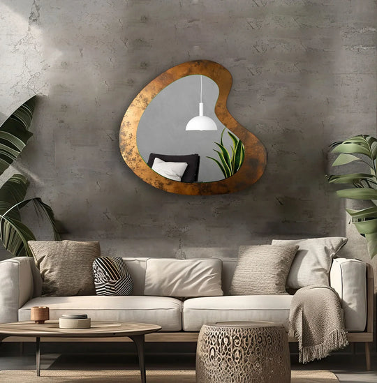 Wall mirrors with artistic frames that serve as both functional and decorative pieces
