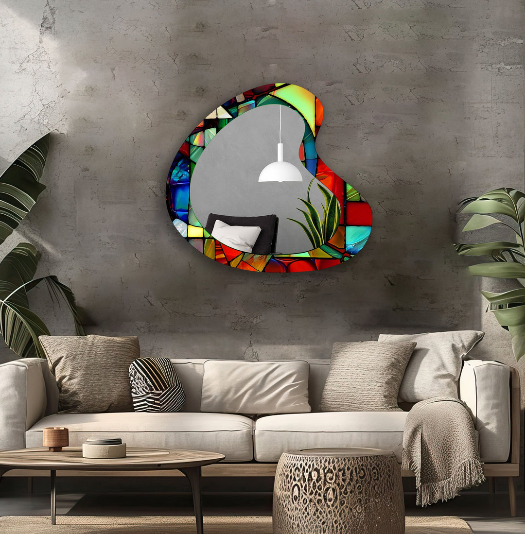 Mirrored wall art showcasing intricate craftsmanship for a unique and stylish addition
