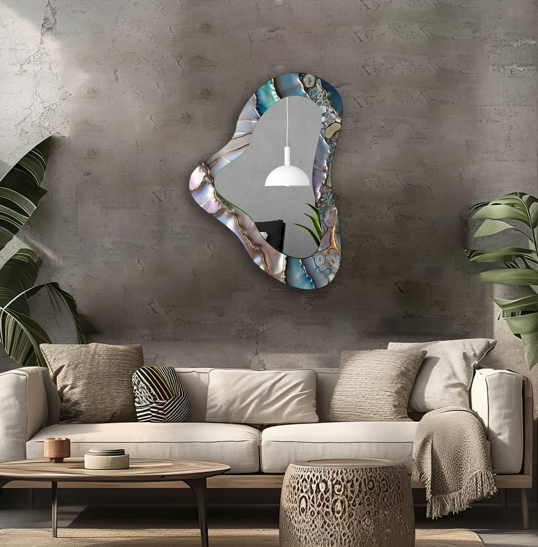 Mirror wall art featuring unique designs that blend functionality with artistic elegance
