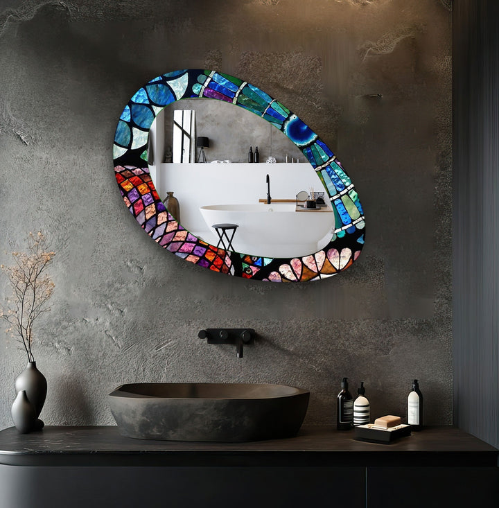 Stylish wall mirrors with ornate frames to create a luxurious and eye-catching feature
