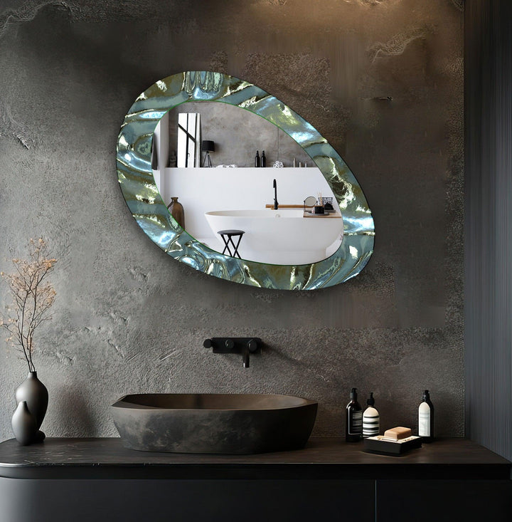 Mirror wall decor blending functionality and artistic design for versatile home styling
