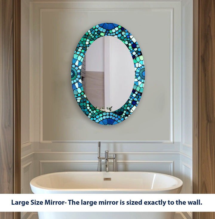 Mirrored wall art crafted with bold patterns for a modern and sophisticated touch
