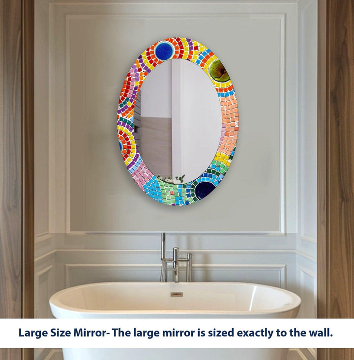 Mirrored wall art crafted with bold patterns for a modern and sophisticated touch
