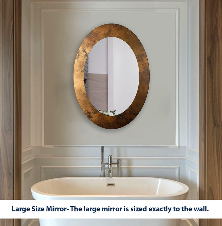 Copper Entryway Oval Wall Mirror