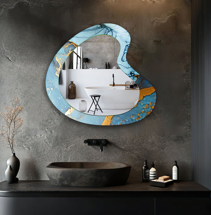 Mirrored wall art showcasing creative patterns and reflective designs for a contemporary touch
