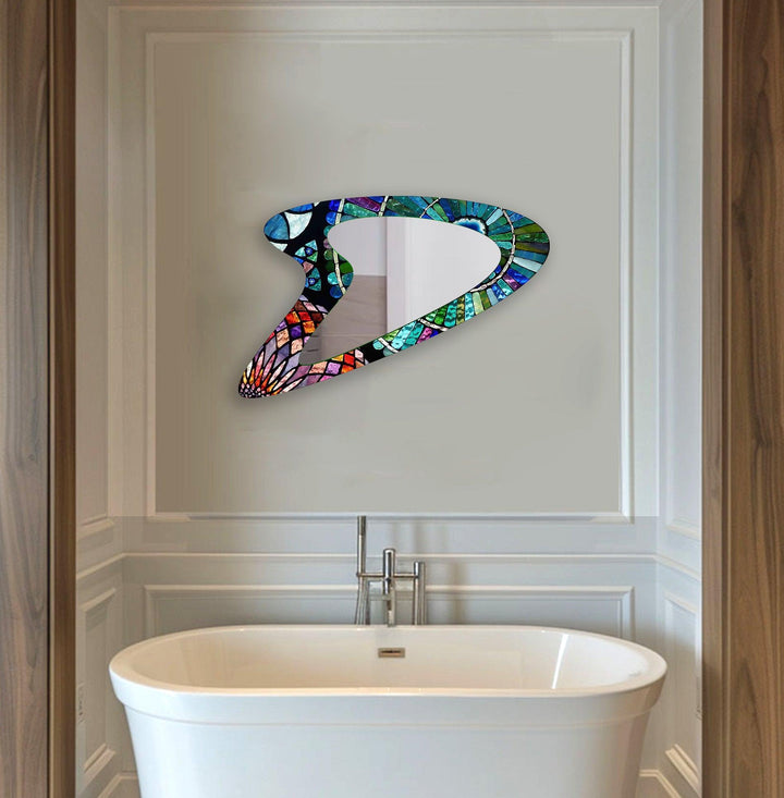 Mirror wall art with creative patterns and reflective accents to brighten your walls
