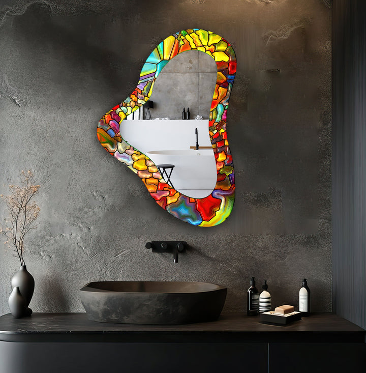 Mirror wall art blending contemporary elegance with artistic flair to enhance your walls
