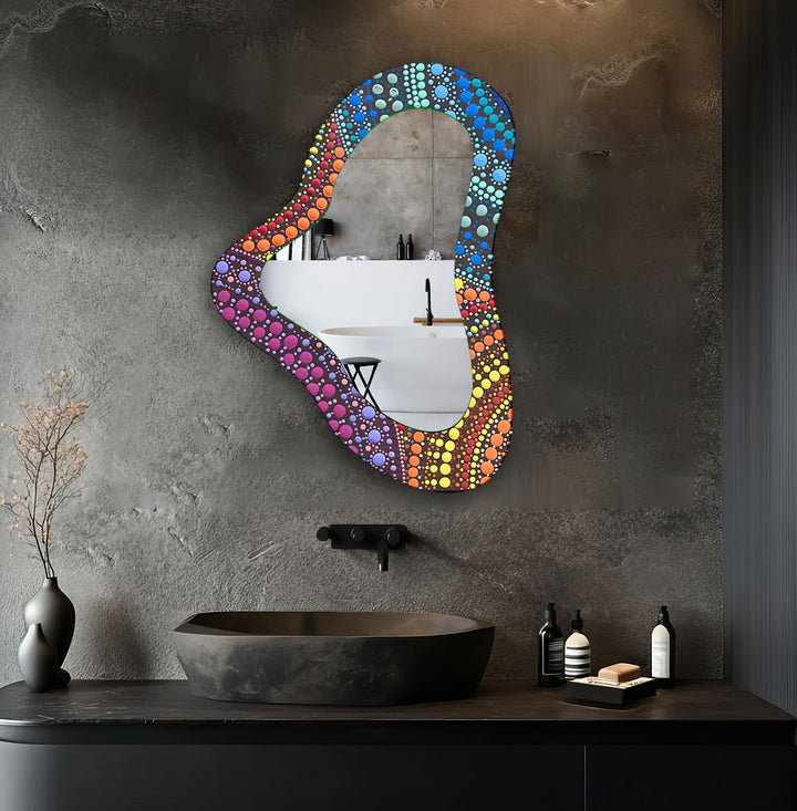 Mirror wall decor with bold designs that serve as a stunning focal point in any room
