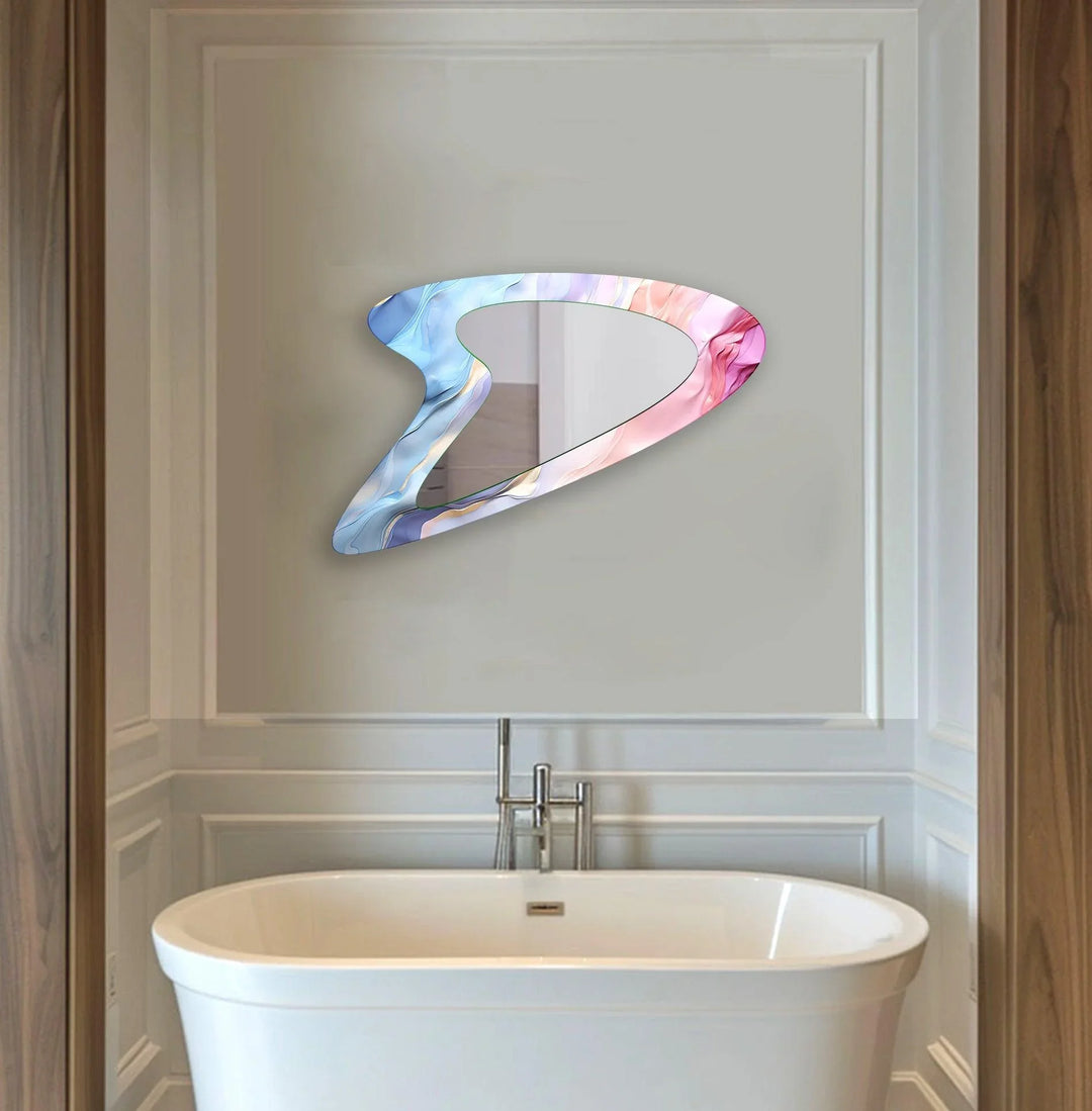 Pastel Colors Abstract Decorative Wall Mirror - MyPhotoStation