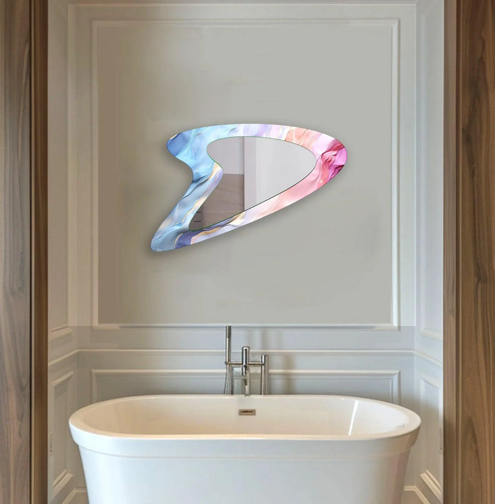 Pastel Colors Abstract Decorative Wall Mirror - MyPhotoStation