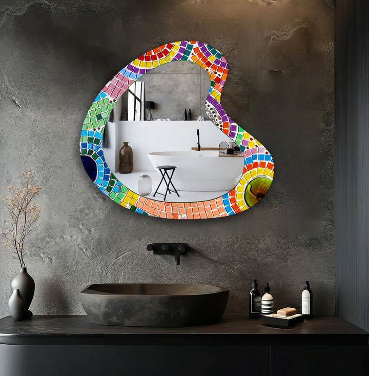 Mirror wall decor with bold designs that serve as a stunning focal point in any room
