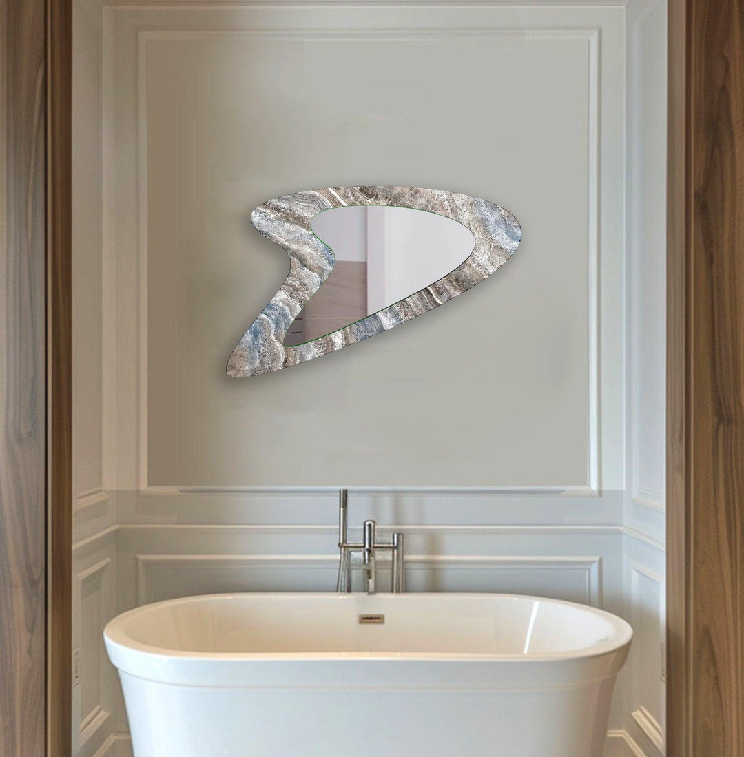 Wall mirrors designed with bold geometric shapes to make a striking statement
