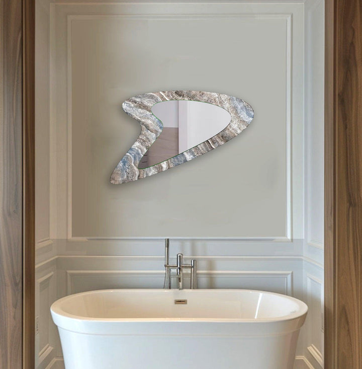 Wall mirrors designed with bold geometric shapes to make a striking statement
