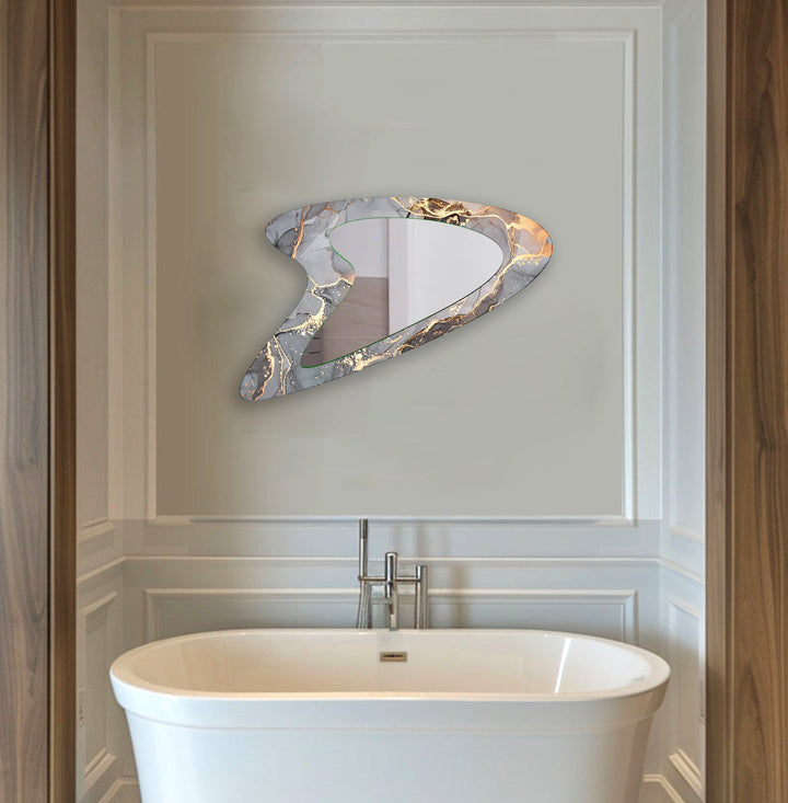Mirror wall decor combining artistic elements with practical functionality for a unique touch
