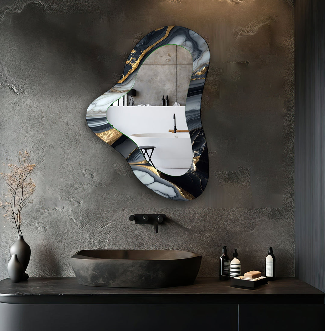 Decorative wall mirror with intricate detailing, perfect for enhancing any interior space
