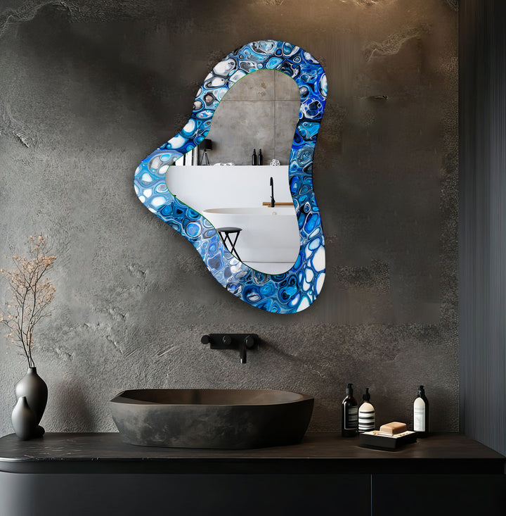 Decorative wall mirror with a contemporary design, perfect for adding elegance to any space
