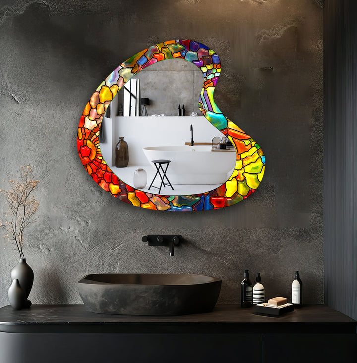 Wall mirrors designed with decorative accents to serve as both art and practicality
