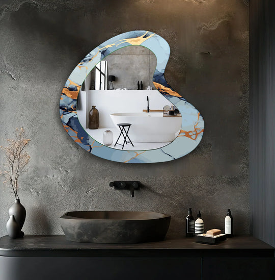 Wall mirrors with artistic frames that serve as both functional and decorative pieces
