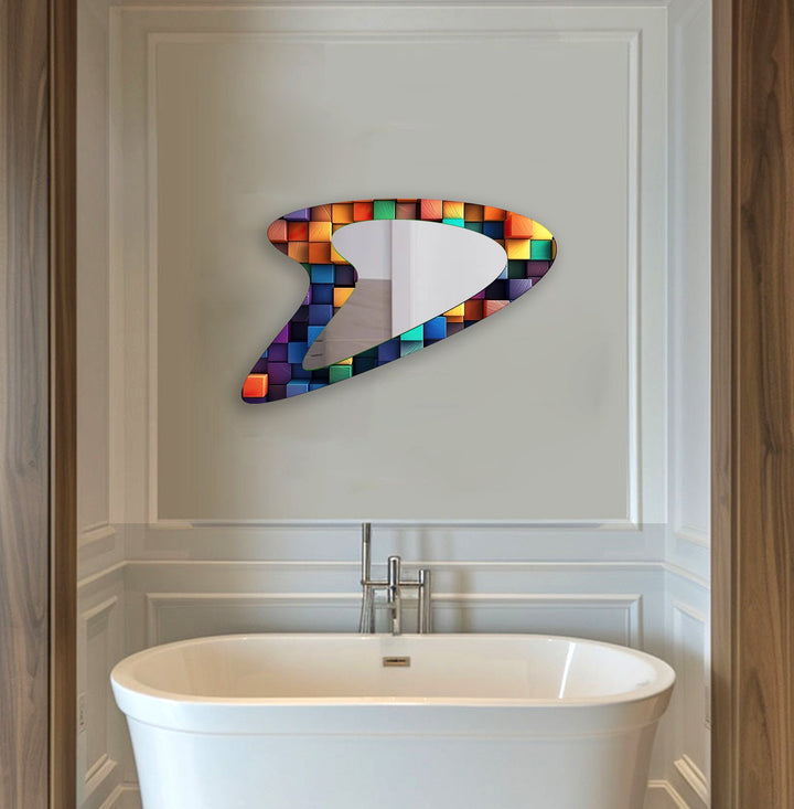 Decorative wall mirror perfect for adding a touch of modern elegance to your home

