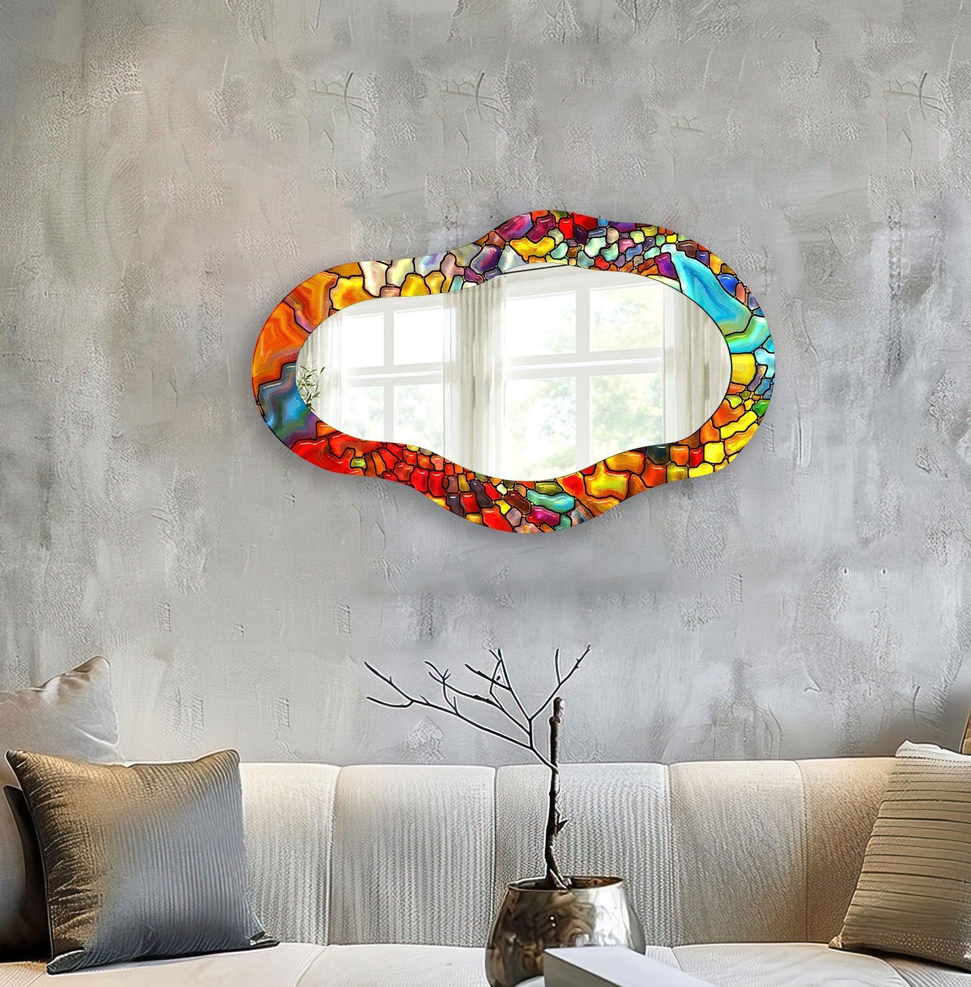 Red Large Wall Mirror - MyPhotoStation