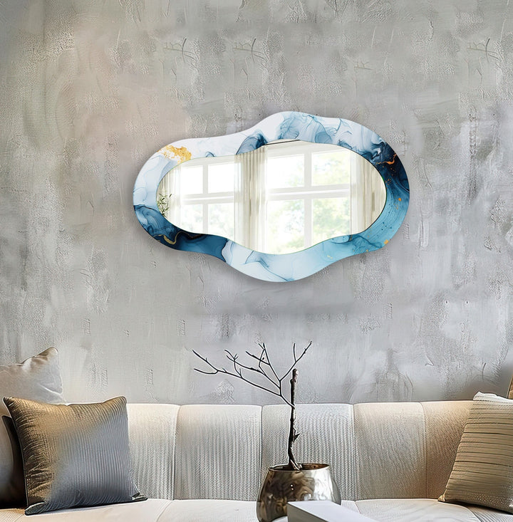 Wall mirrors with sleek frames and reflective surfaces for a modern and minimalistic look
