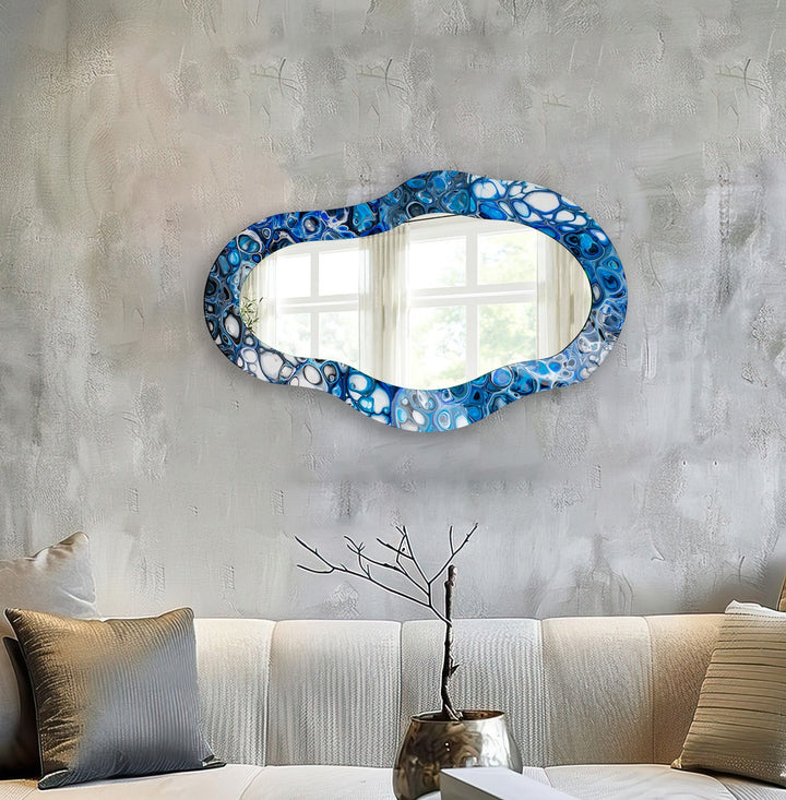 Mirror wall decor blending functionality and artistic design for versatile home styling
