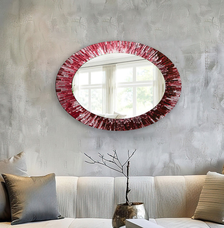 Wall mirrors designed with bold geometric shapes to make a striking statement
