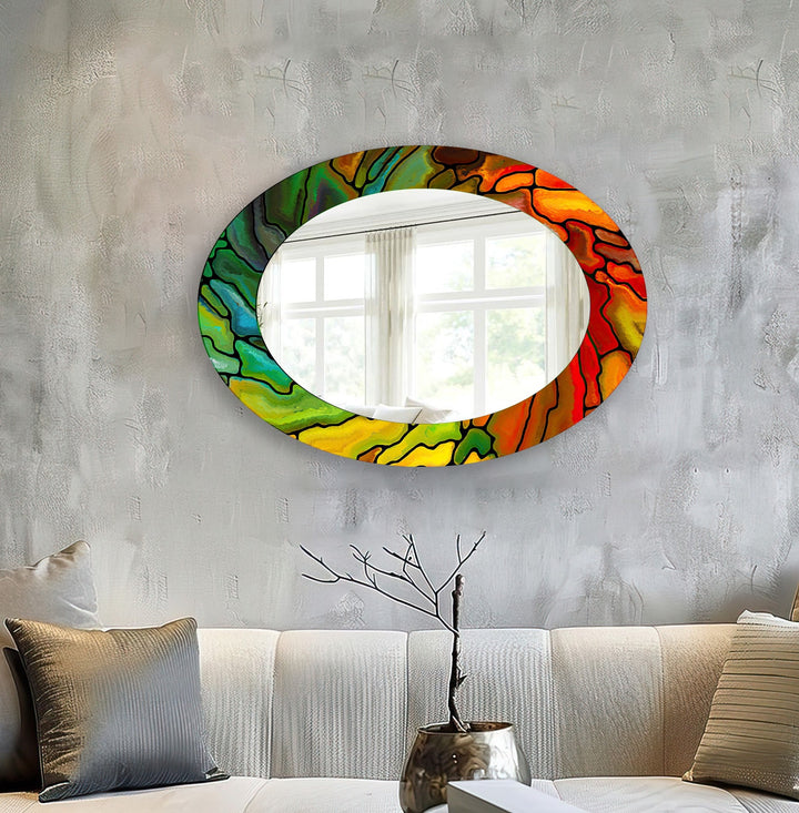 Mirror wall art inspired by geometric designs, adding sophistication to any decor style
