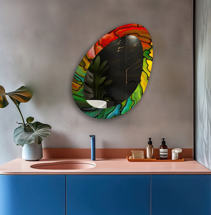 Mirror wall decor blending functionality and artistic design for versatile home styling
