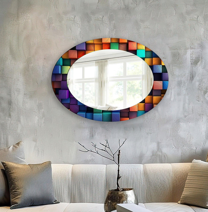 Mirrored wall art offering a creative and reflective statement for contemporary interiors
