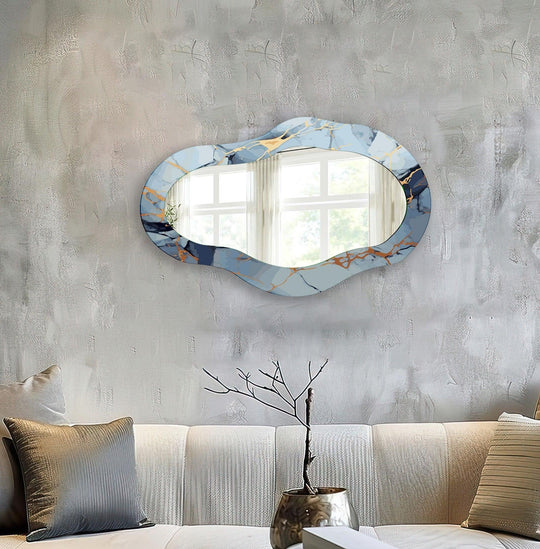 Wall mirrors designed with bold geometric shapes to make a striking statement
