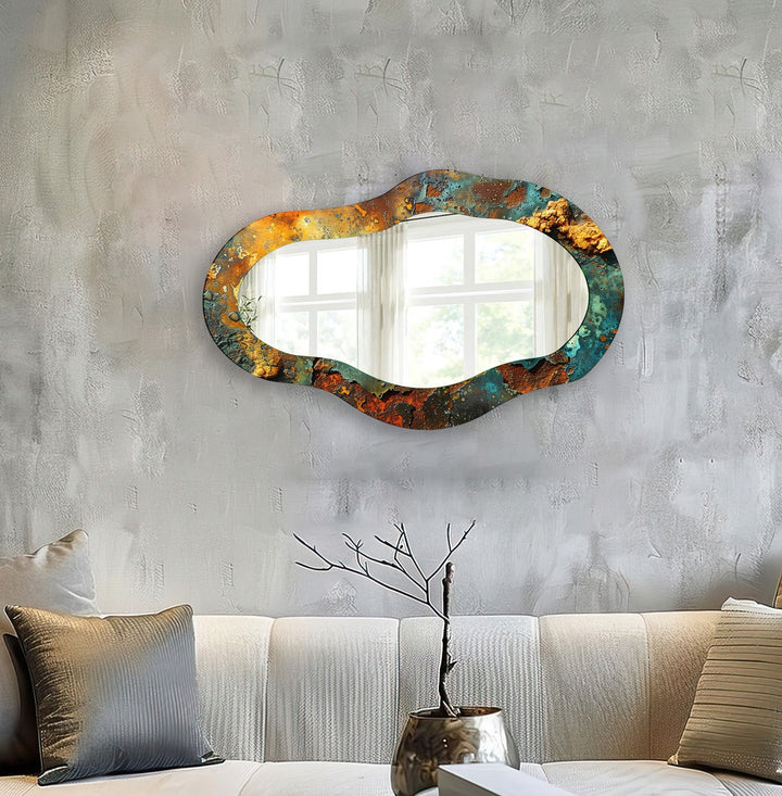 Mirror wall decor with bold designs that serve as a stunning focal point in any room
