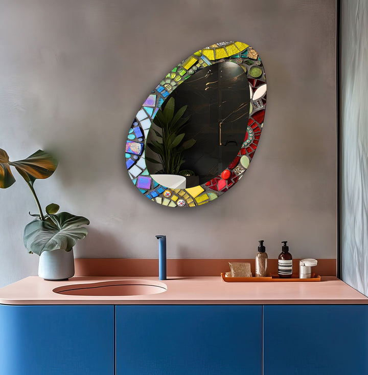 Mirrored wall art offering a creative and reflective statement for contemporary interiors