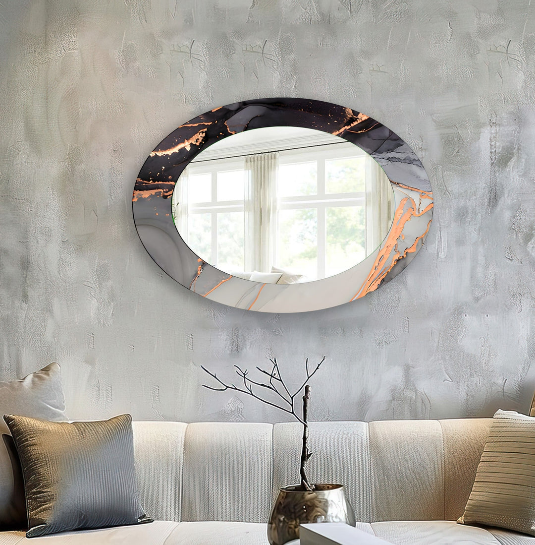 Wall mirrors with artistic frames that serve as both functional and decorative pieces