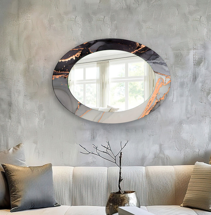 Wall mirrors with artistic frames that serve as both functional and decorative pieces